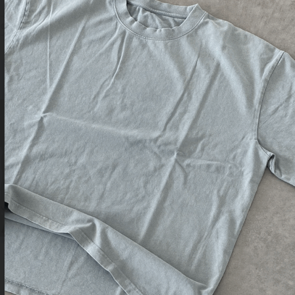 Grey Palm Springs American Boxy Tee - 300 GSM