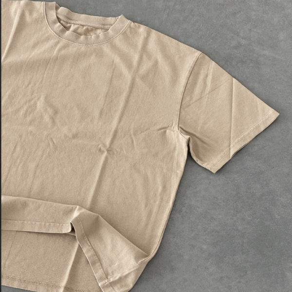 Fadeout Cream Palm Springs American Boxy Tee - 300 GSM