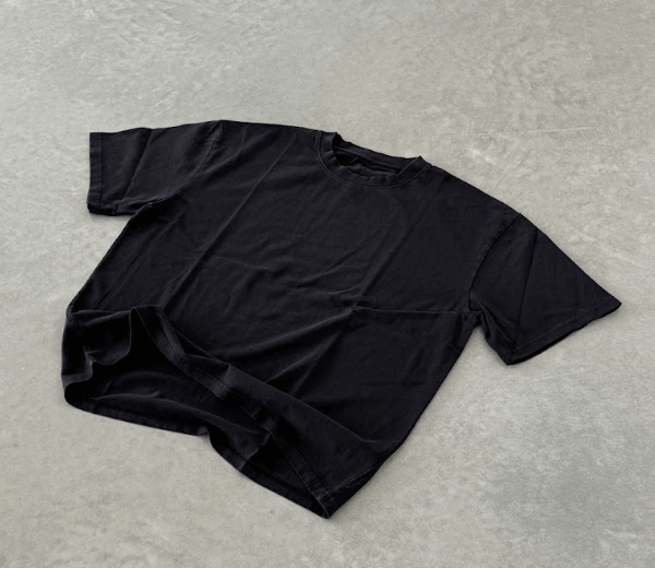 Vintage Black Palm Springs American Boxy Tee - 300 GSM