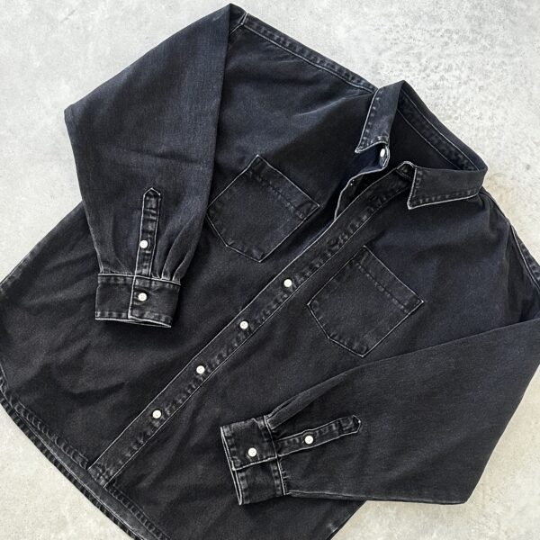 Premium Black Denim Shirt